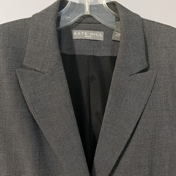 Kate Hill Short Blazer Fully Lined Women Color Grey Size 12p - Picture 3 of 8